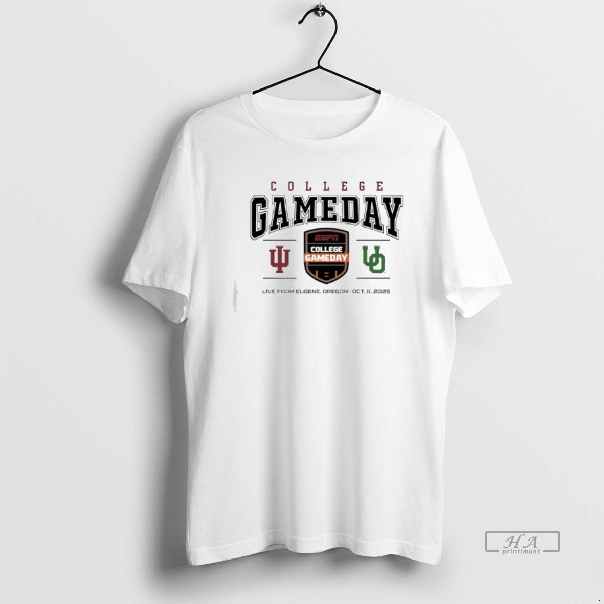 Trendy College Gameday Indiana Vs Oregon Live From Eugene Oregon Oct 11st 2025 - clothing by TeeHivey.com