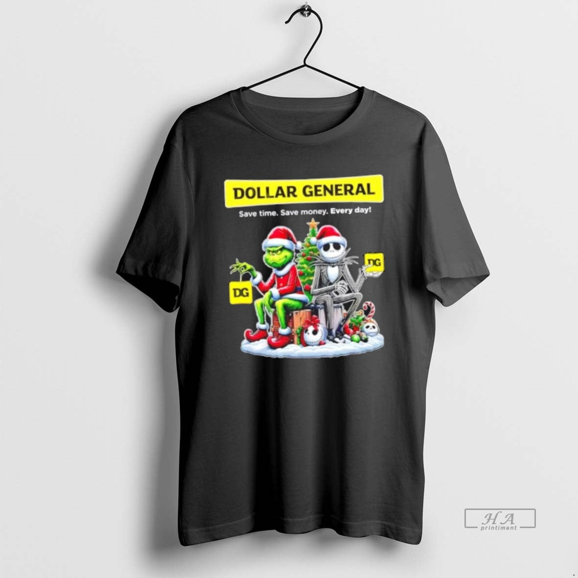 Trendy Dollar General X Grinch And Jack Skellington Unwilling Friends Merry Christmas - clothing by TeeHivey.com