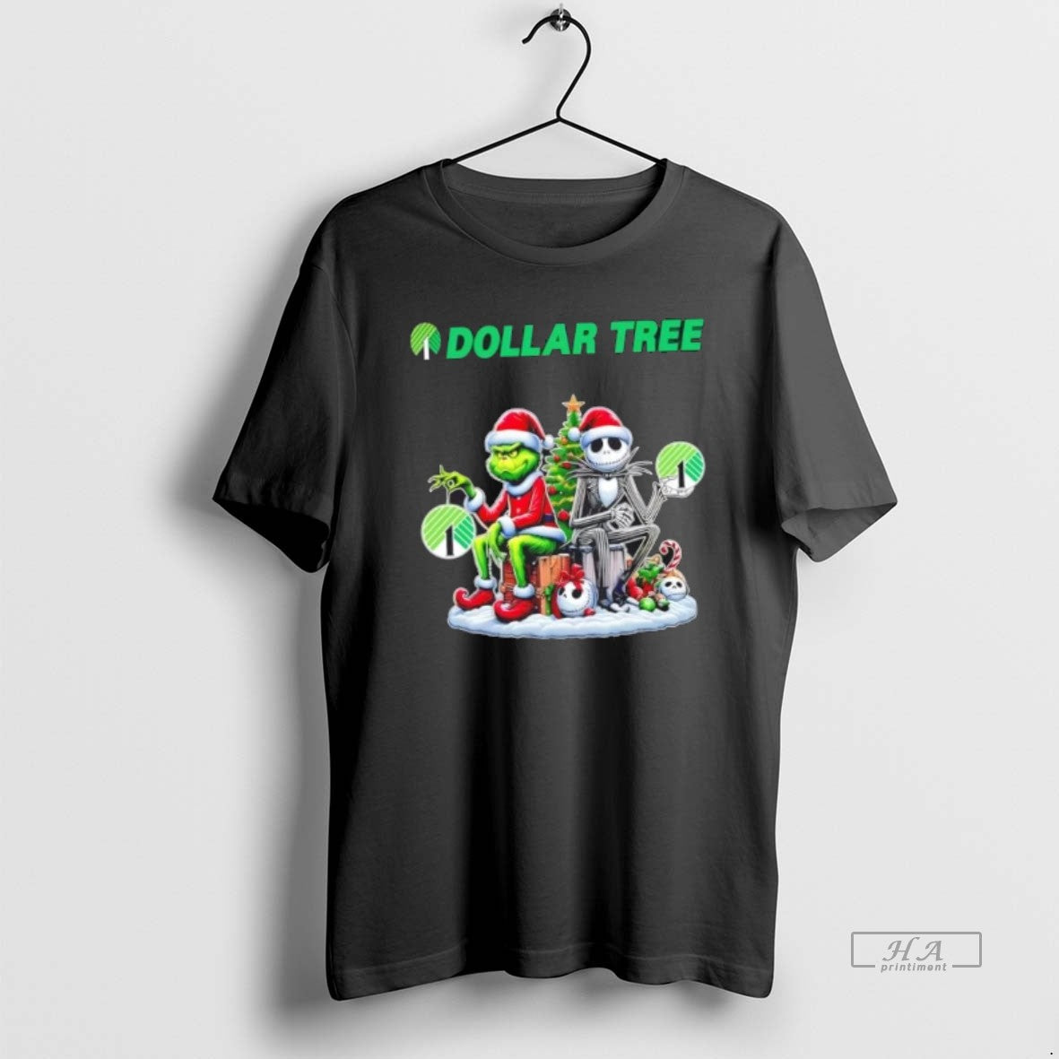 Trendy Dollar Tree X Grinch And Jack Skellington Unwilling Friends Merry Christmas - clothing by TeeHivey.com