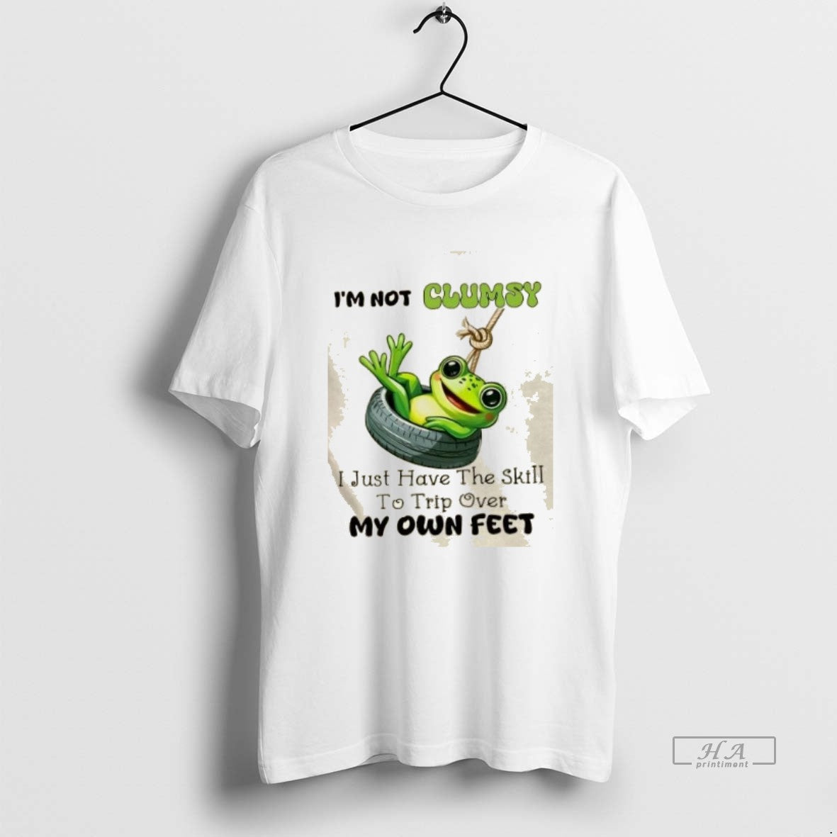 Trendy Frog Im Not Clumsy I Just Have The Skill To Trip Over My Own - clothing by TeeHivey.com