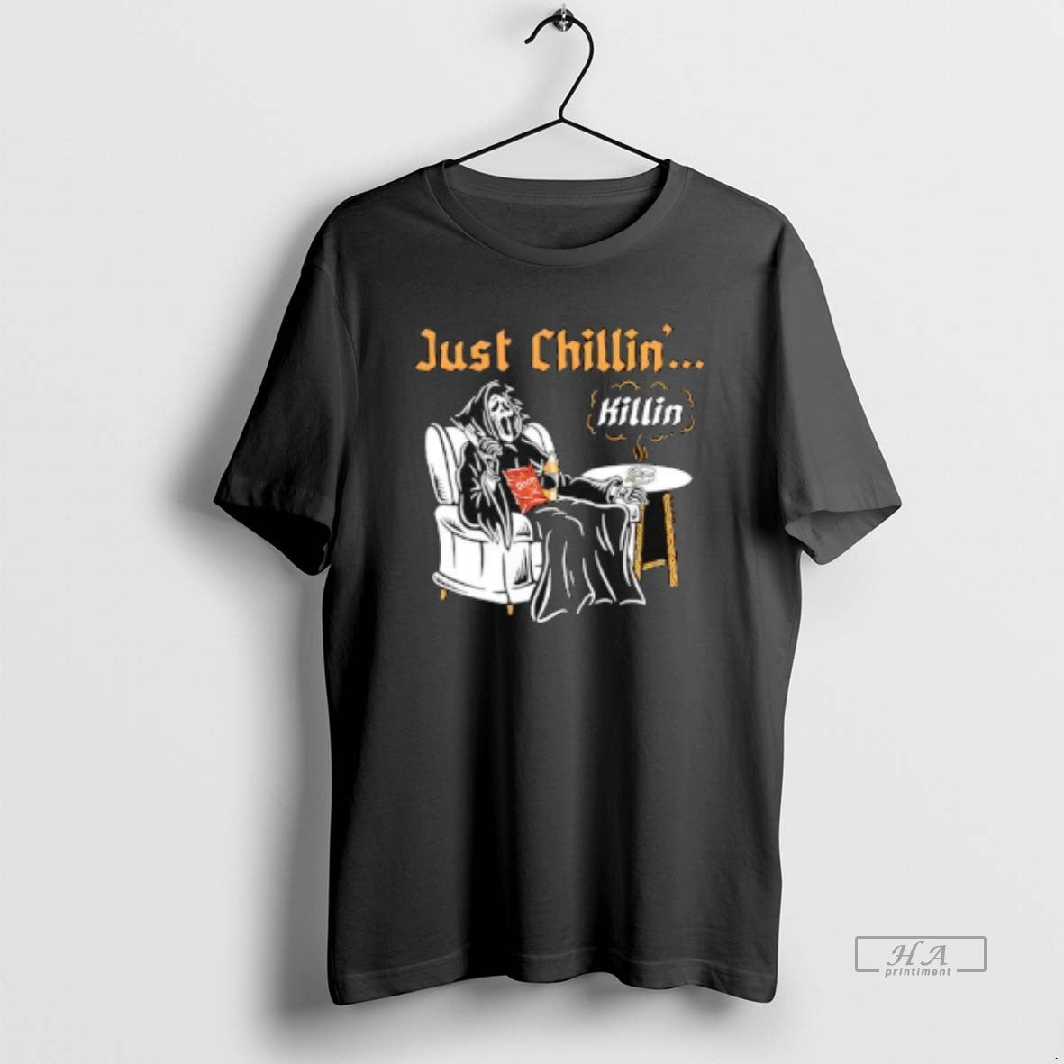 Trendy Ghostface Just Chillin Killin Halloween - clothing by TeeHivey.com