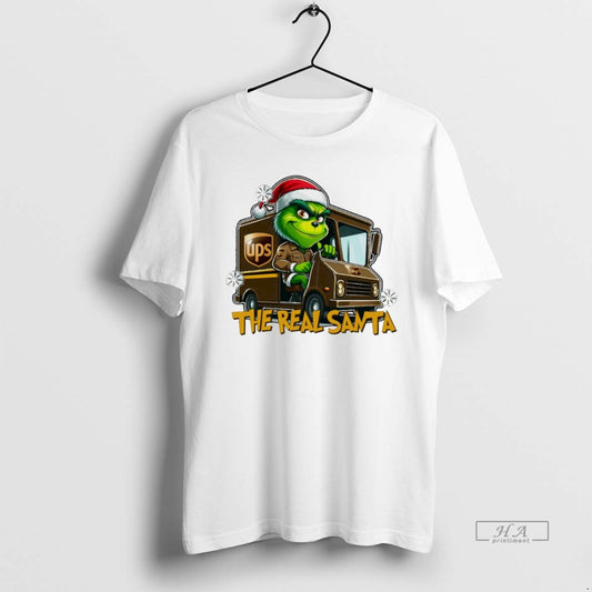 Trendy Grinch The Real Santa Ups White - clothing by TeeHivey.com