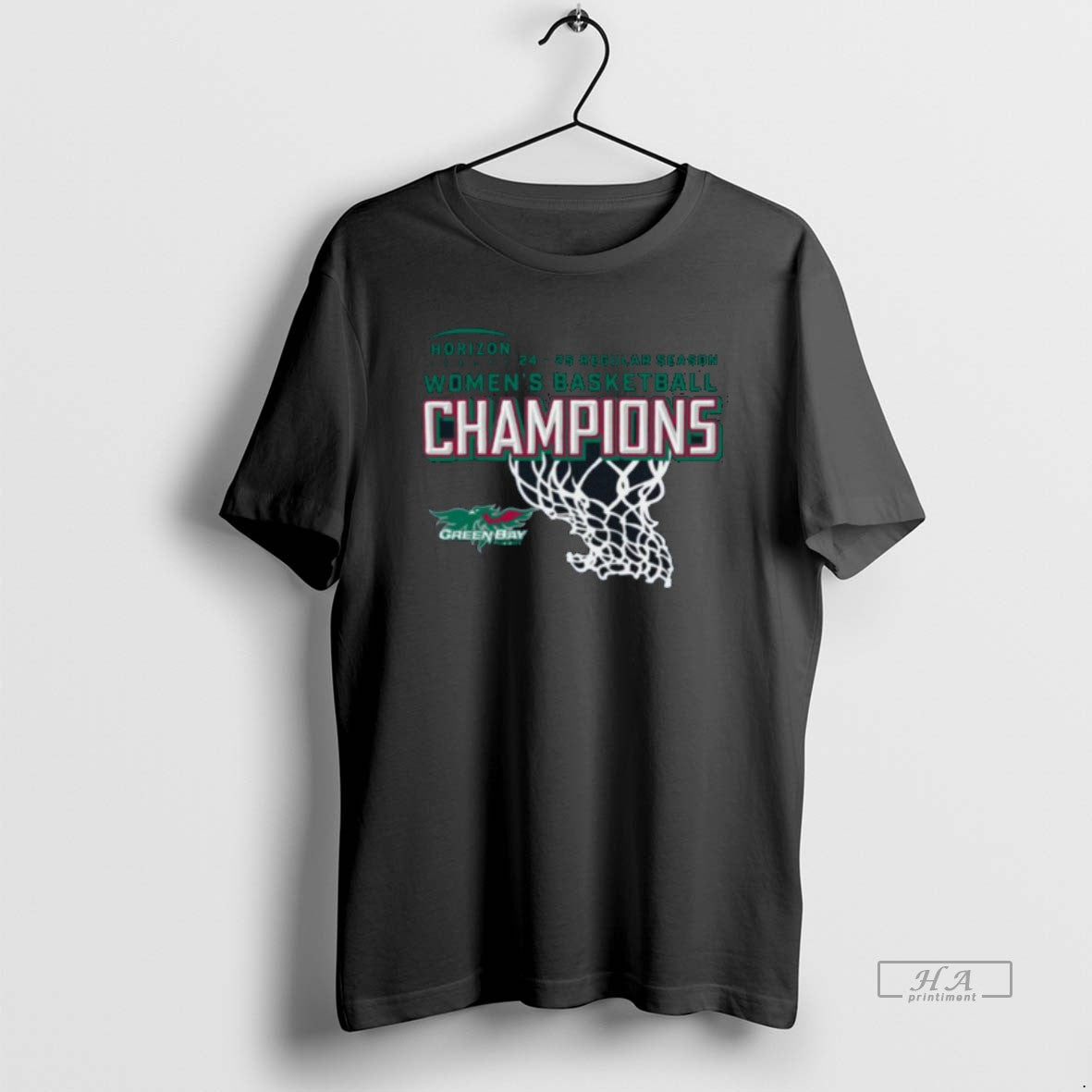 Trendy Horizon League Regular Season 2025 Womens Basketball Green Bay Phoenix Champions T - clothing by TeeHivey.com