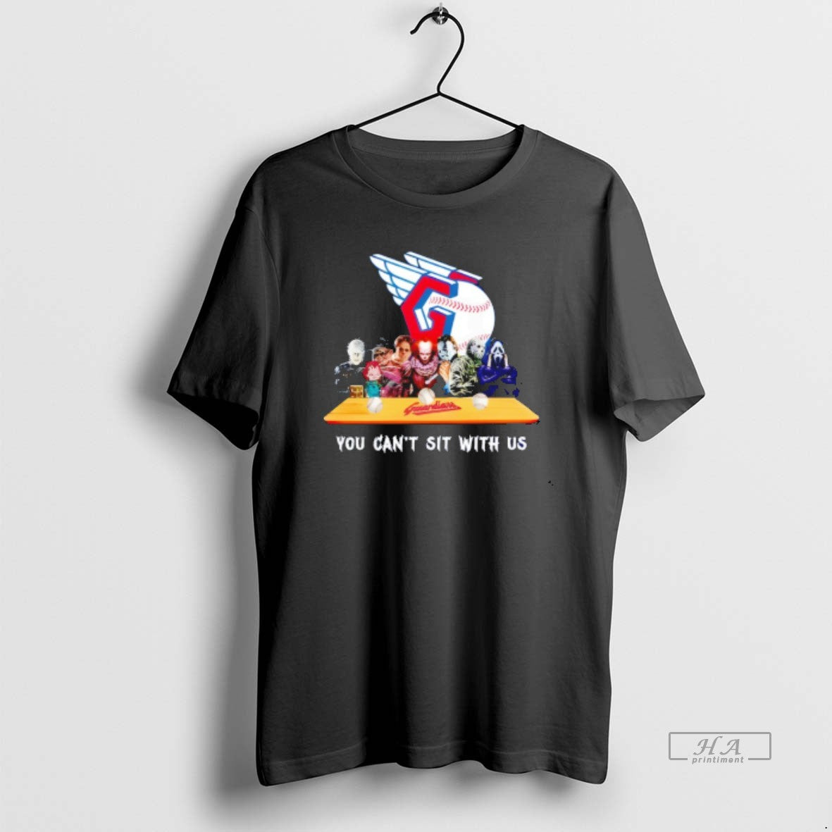 Trendy Horror Movie Characters You Cant Sit With Us Cleveland Guardians Halloween - clothing by TeeHivey.com