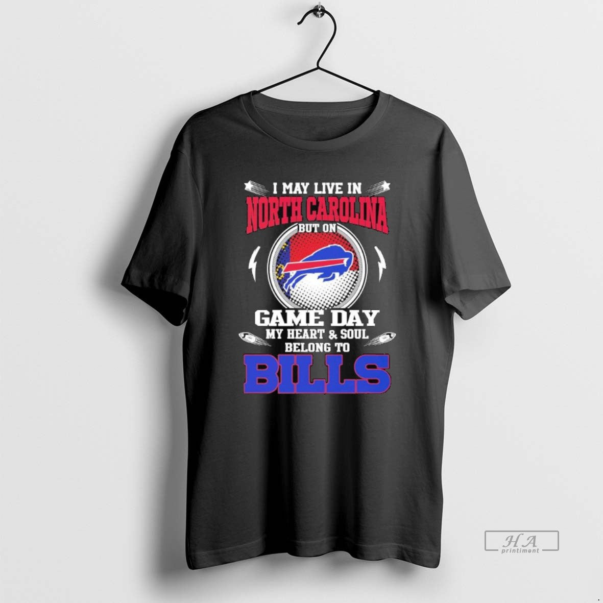 Trendy I May Live In North Carolina But On Game Day My Heart Soul Belong - clothing by TeeHivey.com