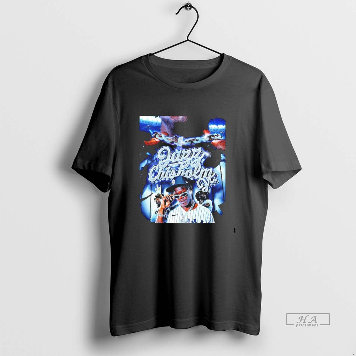 Trendy Jazz Chisholm Jr New York Yankees Player Diamond Chain Blackshirt - clothing by TeeHivey.com