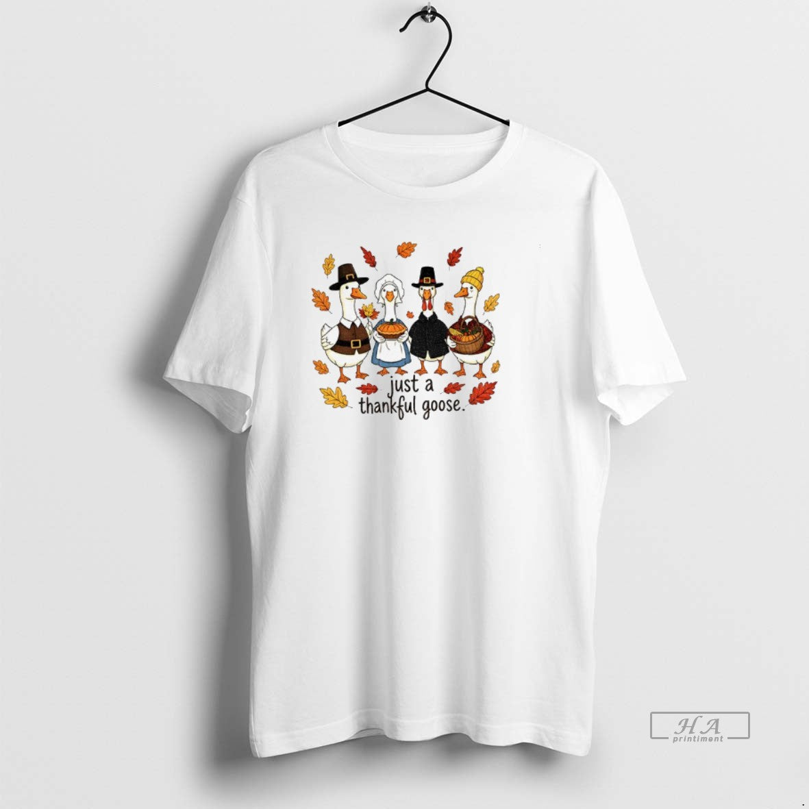 Trendy Just A Thankful Goose Happy Thanksgiving - clothing by TeeHivey.com