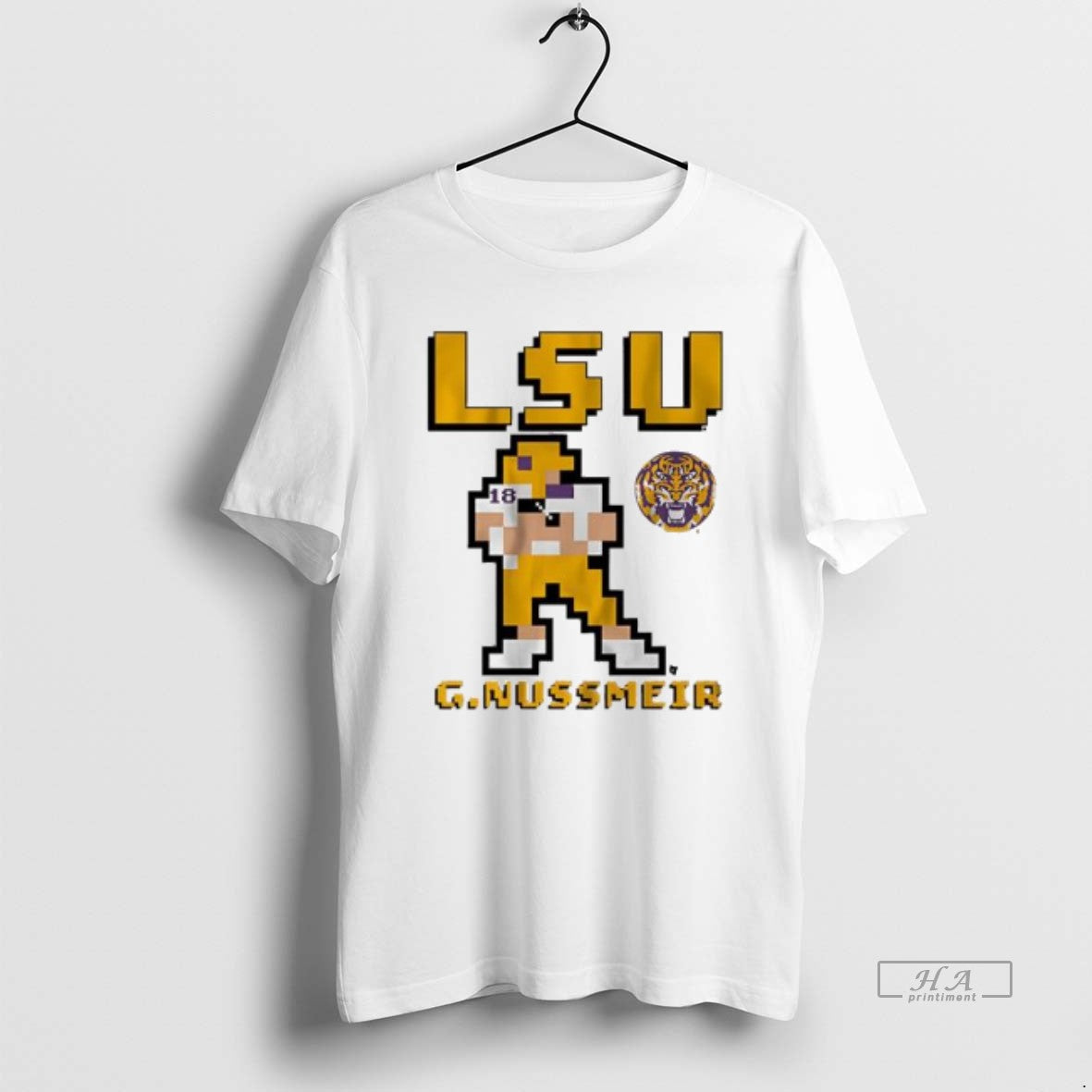 Trendy Lsu Football Garrett Nussmeier Retro Baller Graphic - clothing by TeeHivey.com