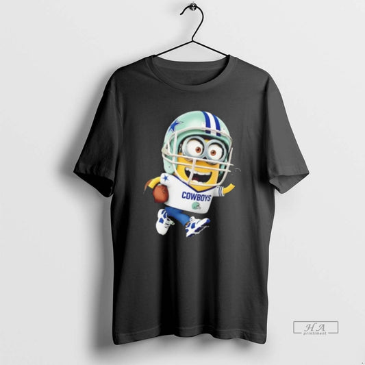 Trendy Minions Is Holding A Ball And Smiling At Dallas Cowboys Fans - clothing by TeeHivey.com