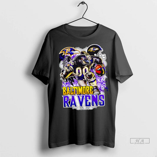 Trendy Officials Baltimore Ravens Football Mascot Art Graphic Shirt Sweater