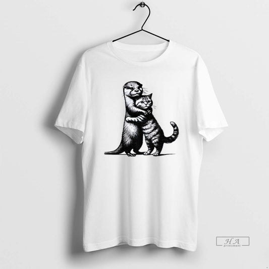 Trendy Otter Hug Cat Funny Meme - clothing by TeeHivey.com