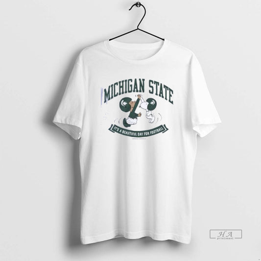 Trendy Peanuts X Michigan State Its A Beautiful Day For Football Shirts - clothing by TeeHivey.com