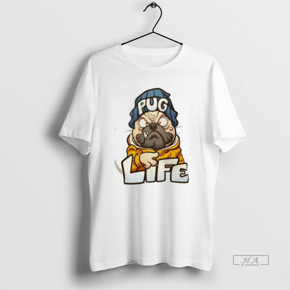 Trendy Pug Life Gangsta Dog Cartoon - clothing by TeeHivey.com