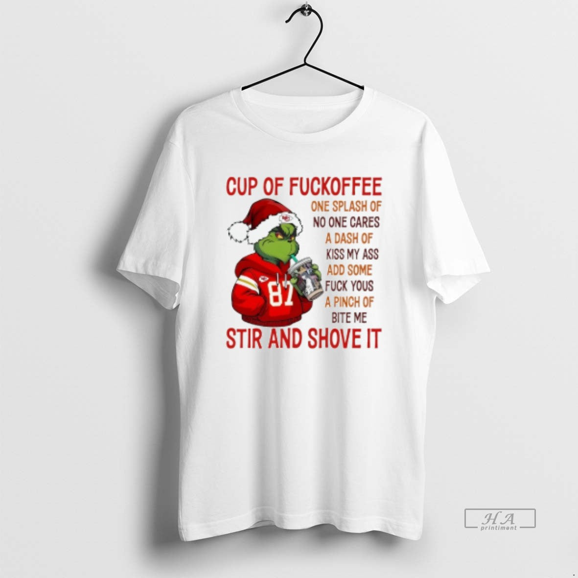 Trendy The Grinch Kansas City Chiefs Cup Of Fuckoffee One Splash Of No One Cares - clothing by TeeHivey.com
