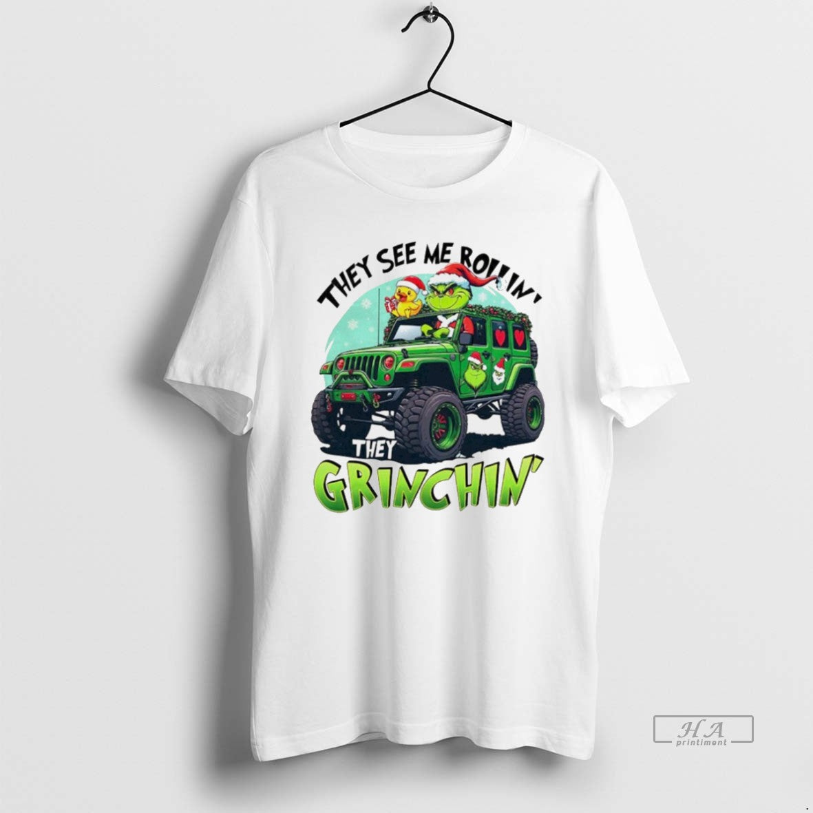 Trendy They See Me Rollin They Grinchin Christmas White - clothing by TeeHivey.com