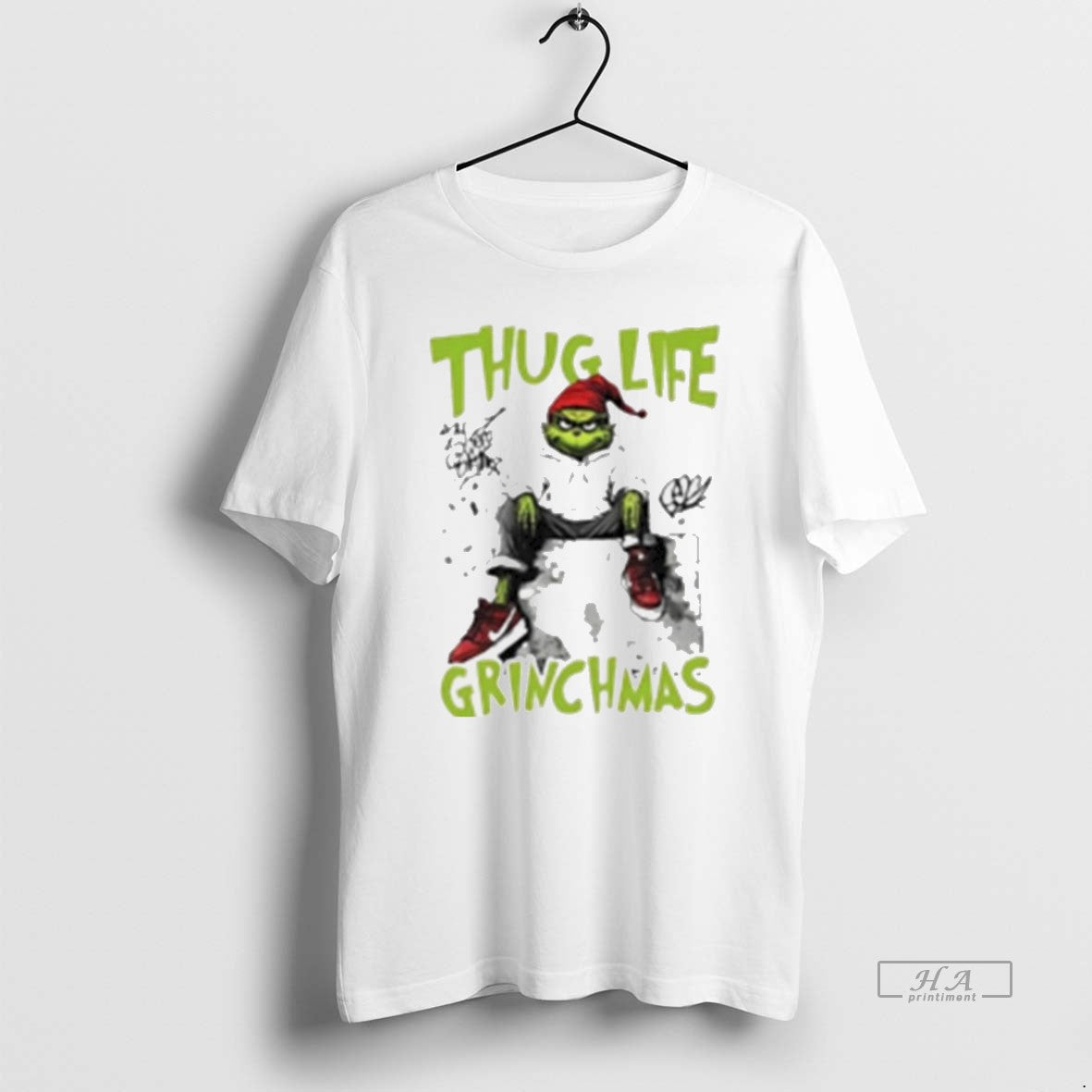 Trendy Thug Life Grinch Christmas Friends White - clothing by TeeHivey.com