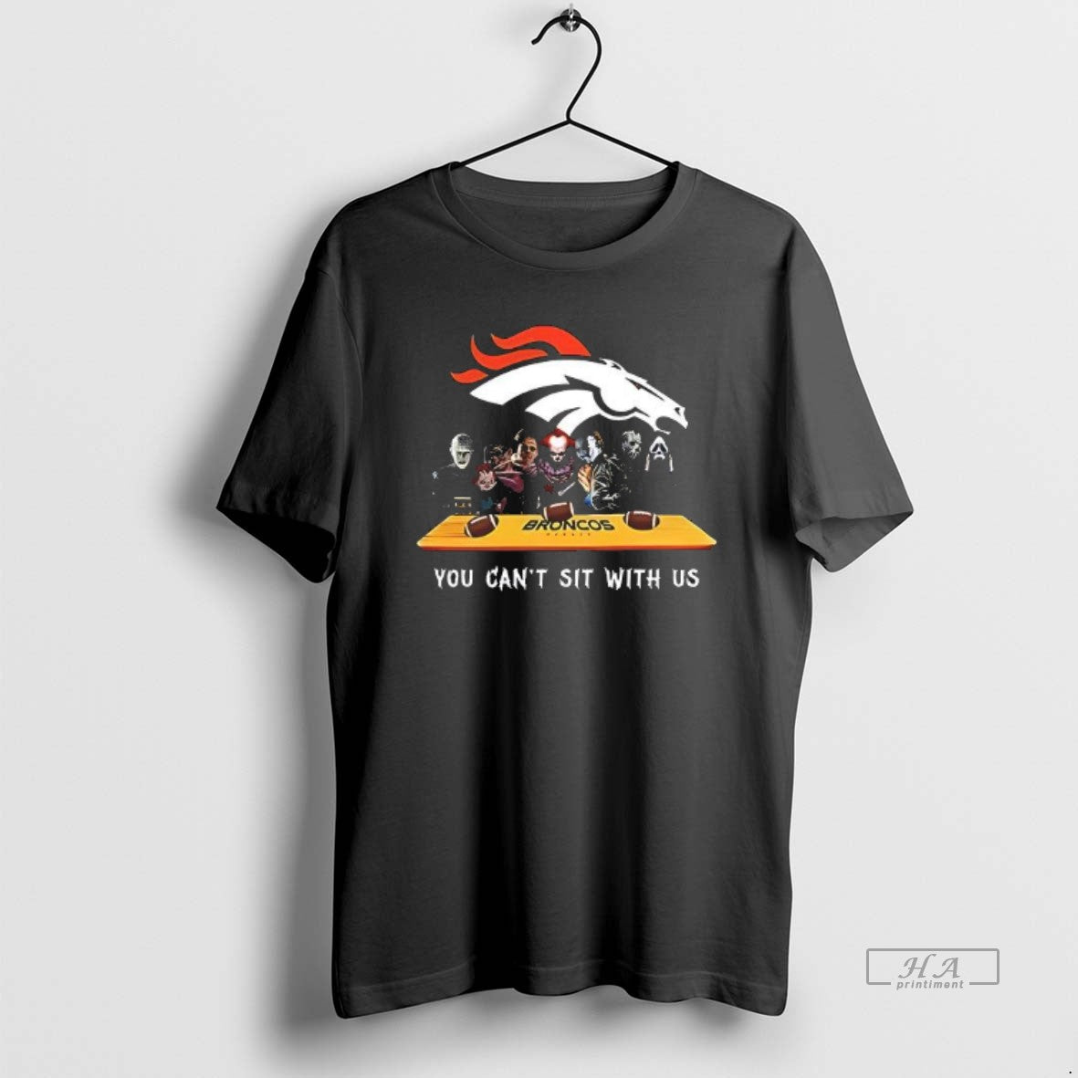 Trendy You Cant Sit With Us Broncos Football Horror Movies Halloween - clothing by TeeHivey.com