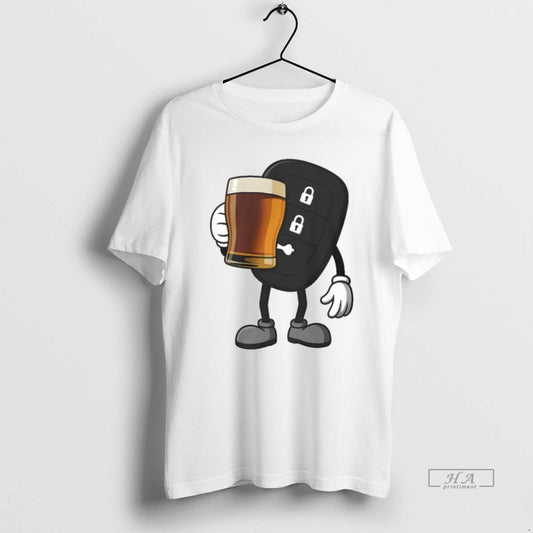 Trendy Car Remote Key Holding Beer Meme - clothing by TeeHivey.com