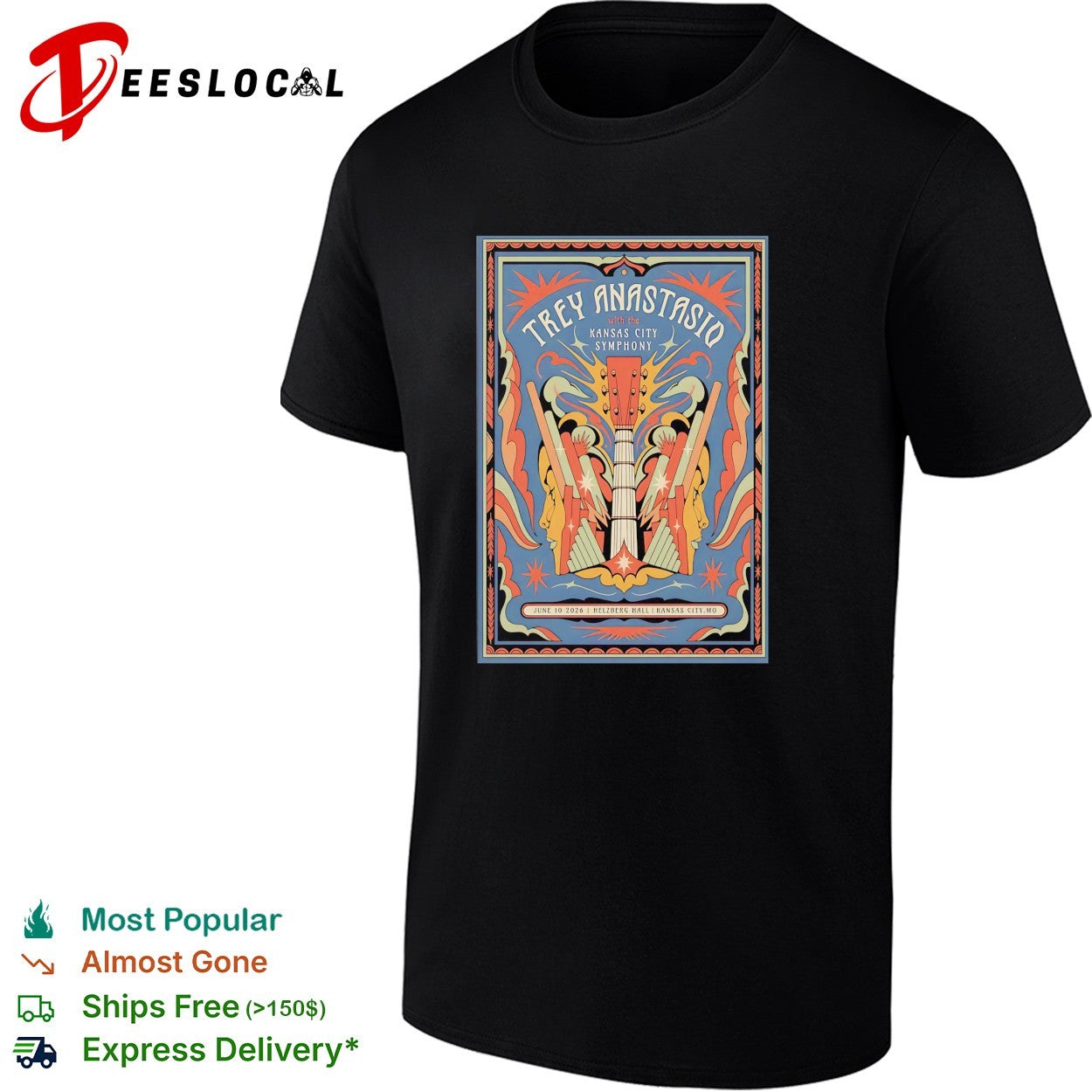 Trey Anastasio Kansas City Symphony concert poster art shirt