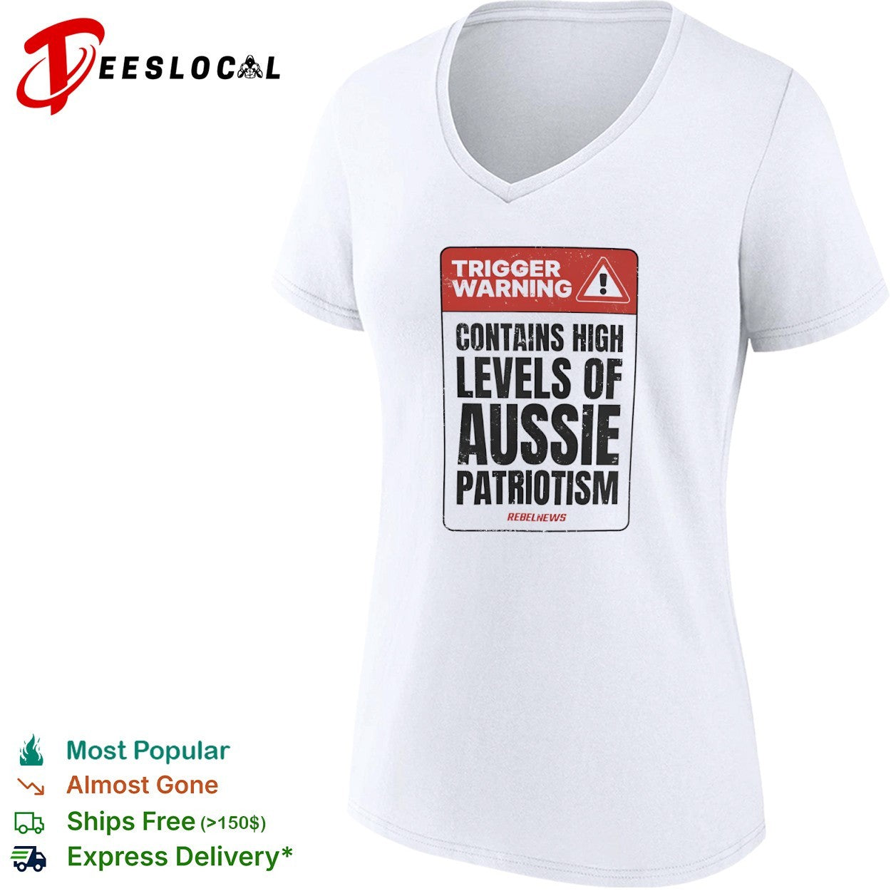Trigger Warning Contains High Levels of Aussie Patriotism RebelNews shirt