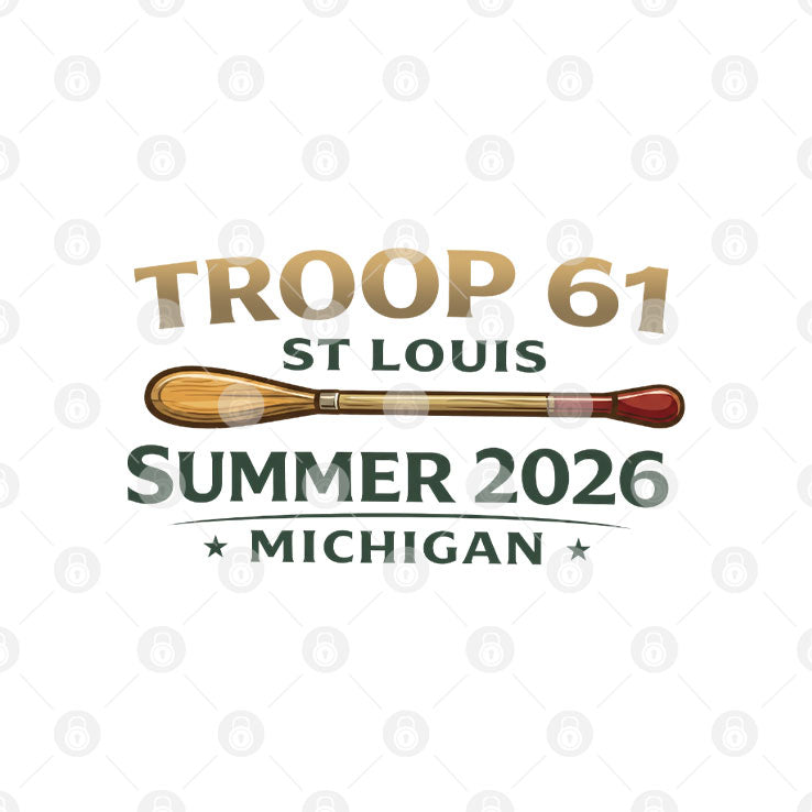 Troop 61 St Louis Summer 2026 Michigan Camp Paddle Repeat Shirt