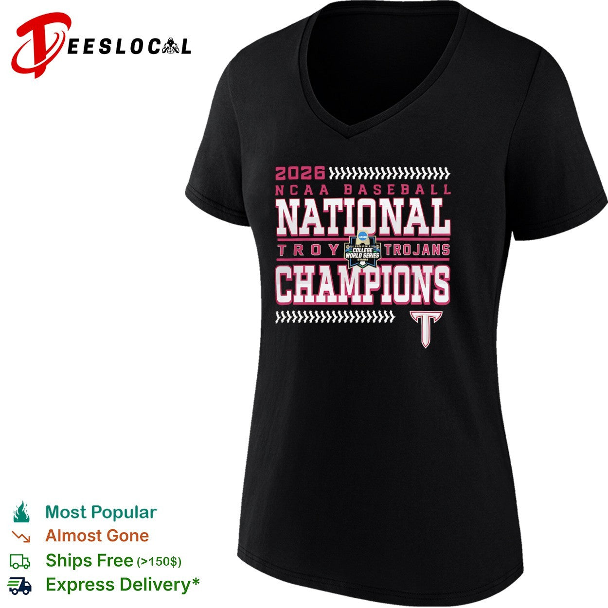 Troy Trojans 2026 NCAA Baseball National Champions College World Series Omaha shirt