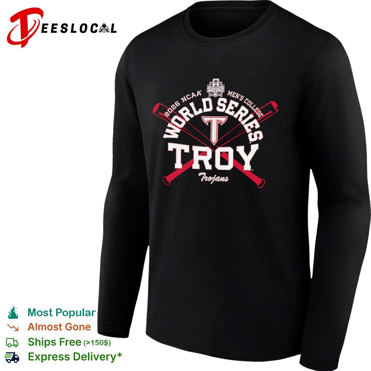 Troy Trojans NCAA Men’s College World Series 2026 shirt
