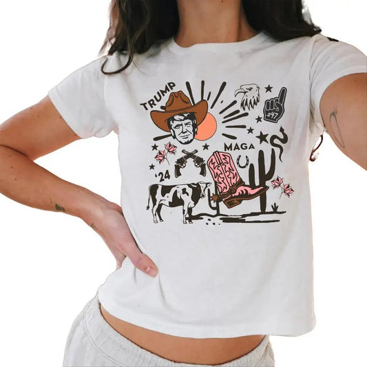Trump 2024 Baby Tee, Trump Daddy Baby Tee, Maga Baby Tee, Trump 2024 Casual Comfort - clothing by TeeHivey.com