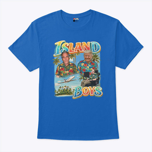 Trump Epstein Hawking Island Boys T Shirt