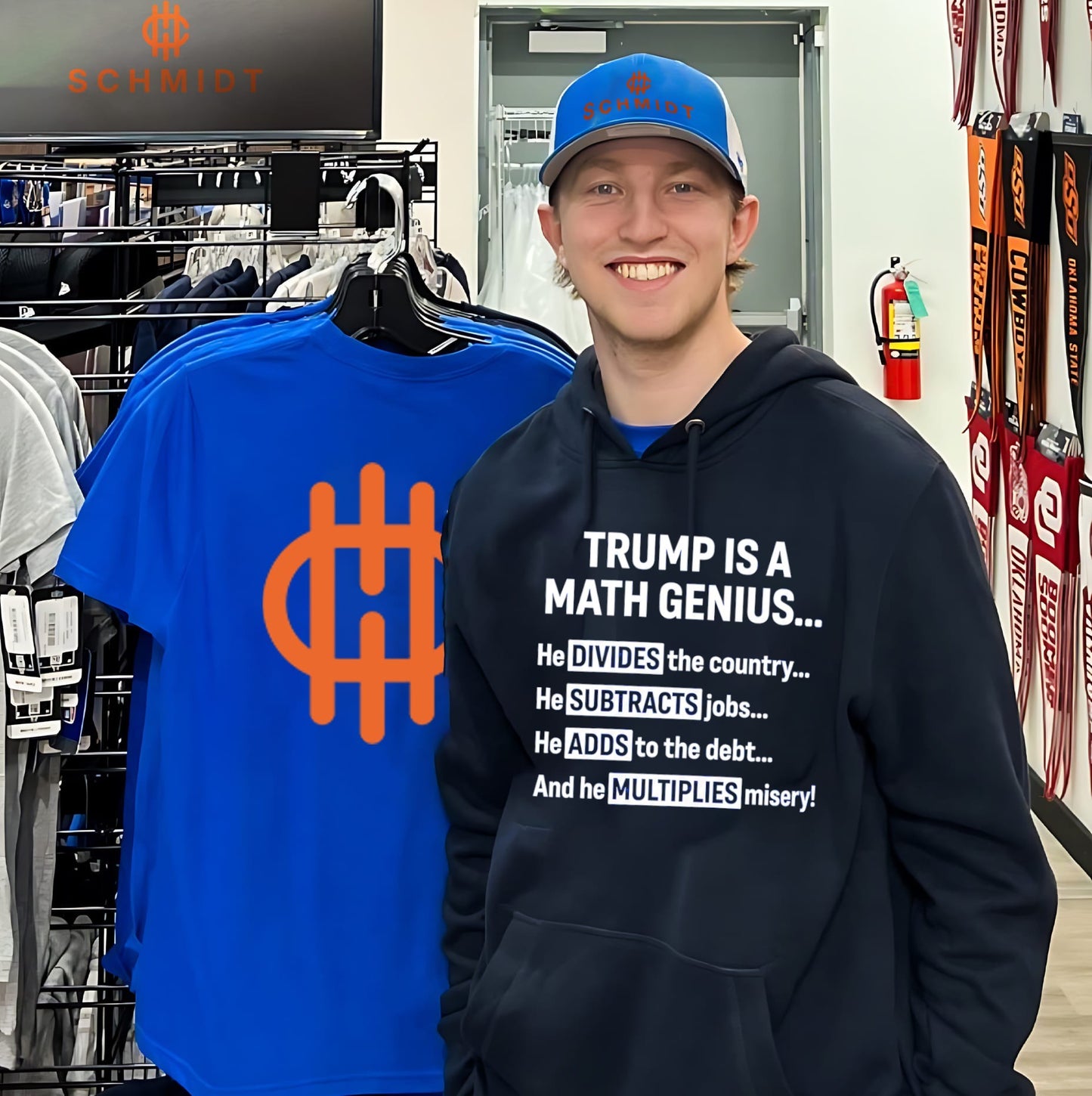 Trump Is a Math Genius Divides Subtracts Adds and Multiplies Misery shirt