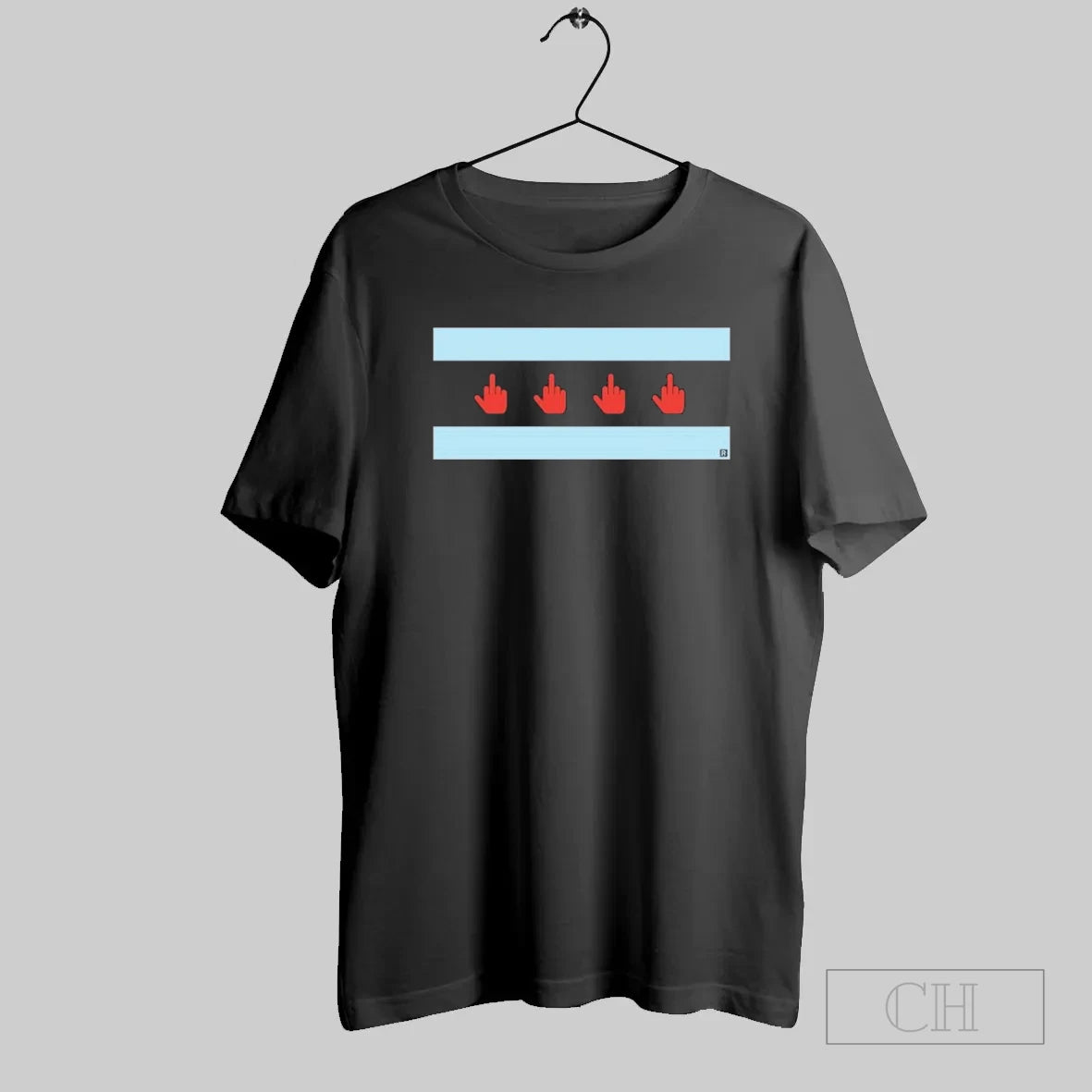 Trump Middle Finger Chicago Flag - clothing by TeeHivey.com