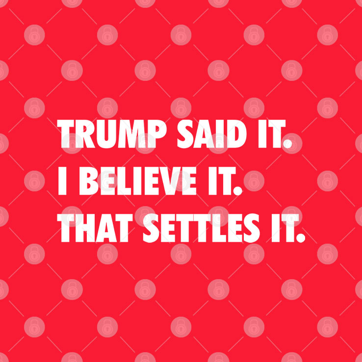 Trump Said It I Believe It That Settles It T Shirt