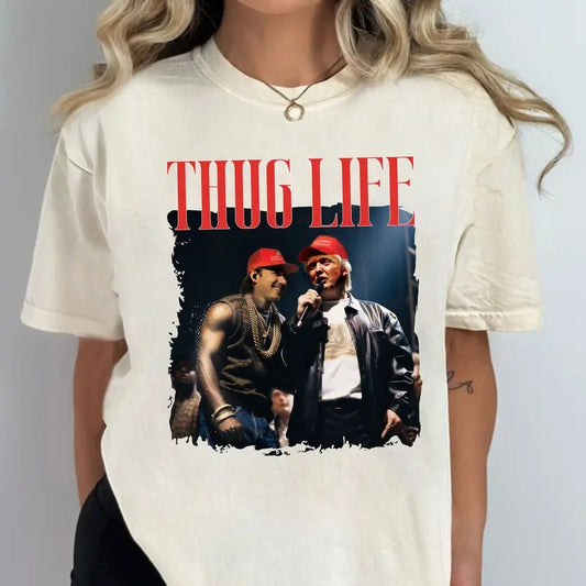 Trump and Morgann Wallen Thug Life Shirt, Trump Thug Life Shirt, Viral Trump Shirt, Republican Gifts, Trump Thug Life Shirt