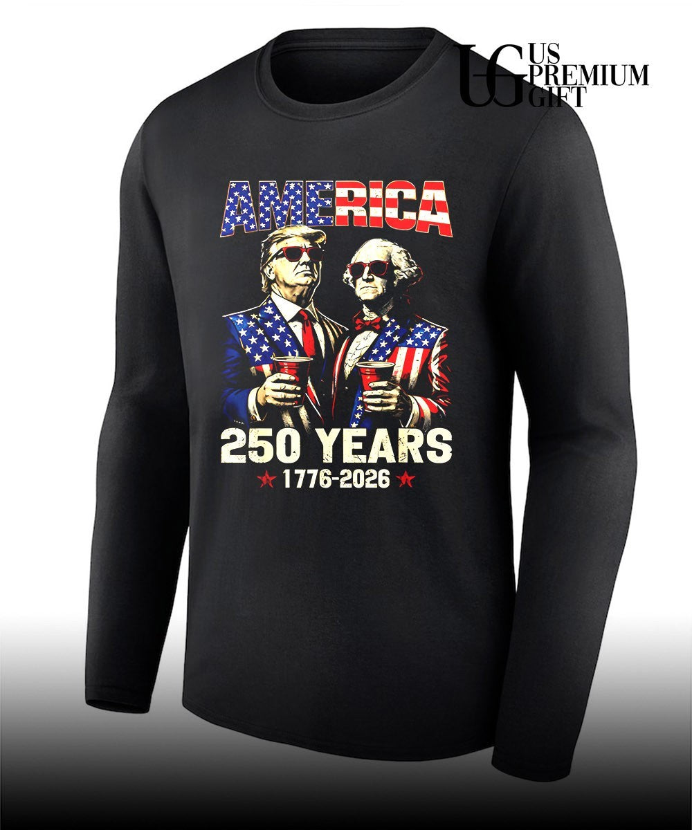 Trump and Washington America 250th USA Anniversary 2026 shirt