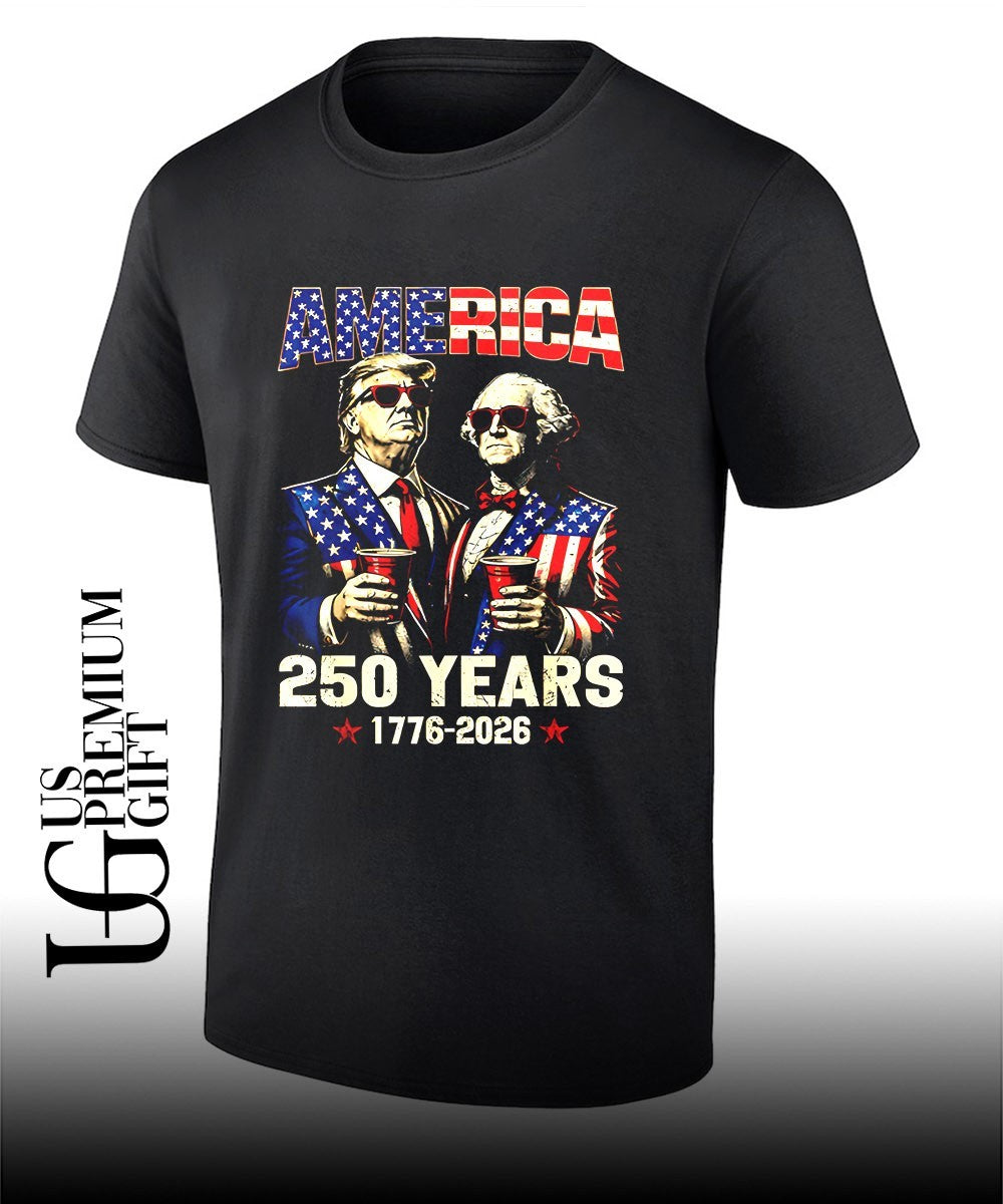 Trump and Washington America 250th USA Anniversary 2026 shirt