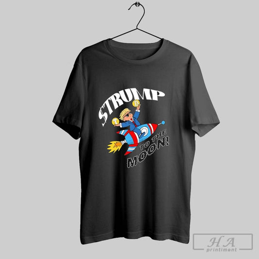 Trump To The Moon Spacecraft Caricature - clothing by TeeHivey.com