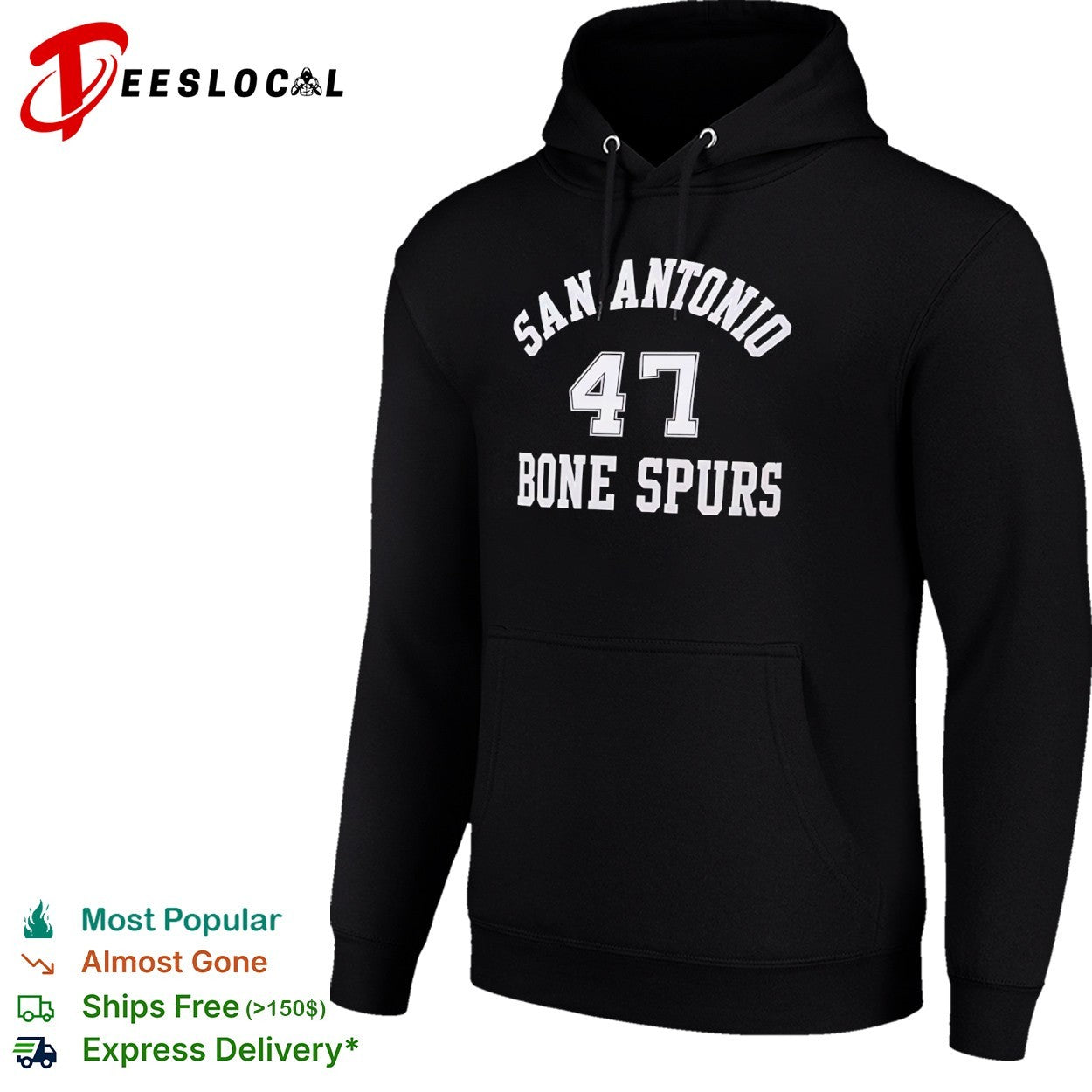 Trump wearing San Antonio 47 Bone Spurs shirt