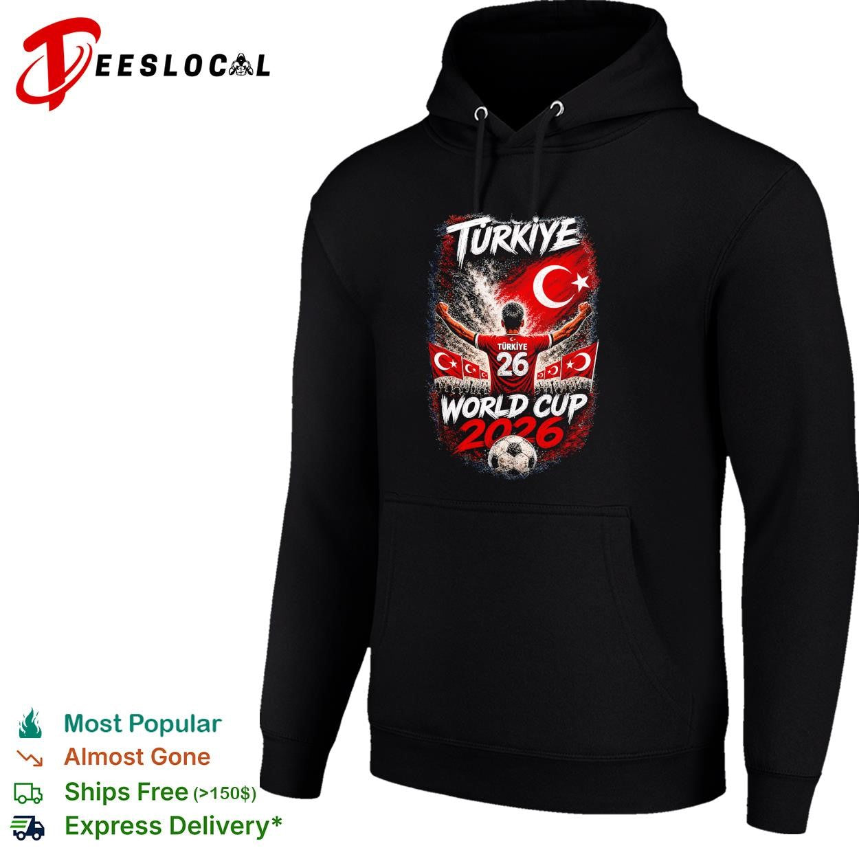 Turkiye World Cup 2026 number 26 soccer player poster shirt