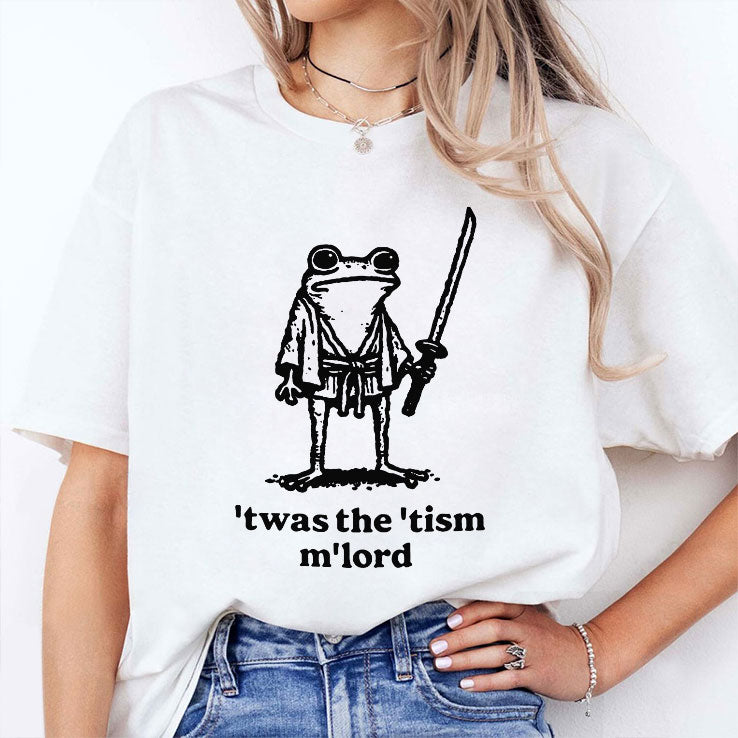 T’was The ‘Tism M’Lord Funny Medieval Knight Frog T-Shirt