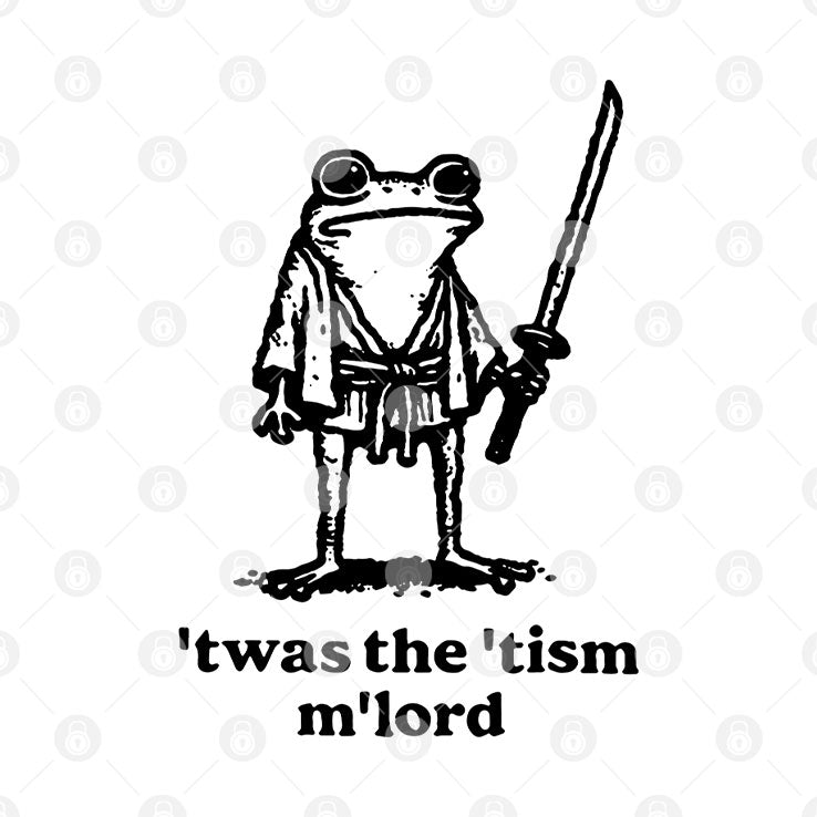 T’was The ‘Tism M’Lord Funny Medieval Knight Frog T-Shirt