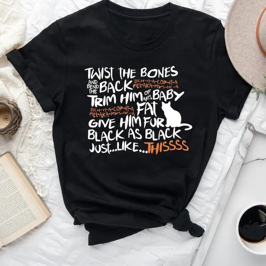 Twist the Bones Halloween Shirt, Black Cat Halloween T-Shirt, Vintage Halloween Tee, Witch Party Tee, Sanderson Sisters Shirt, Hocus Pocus