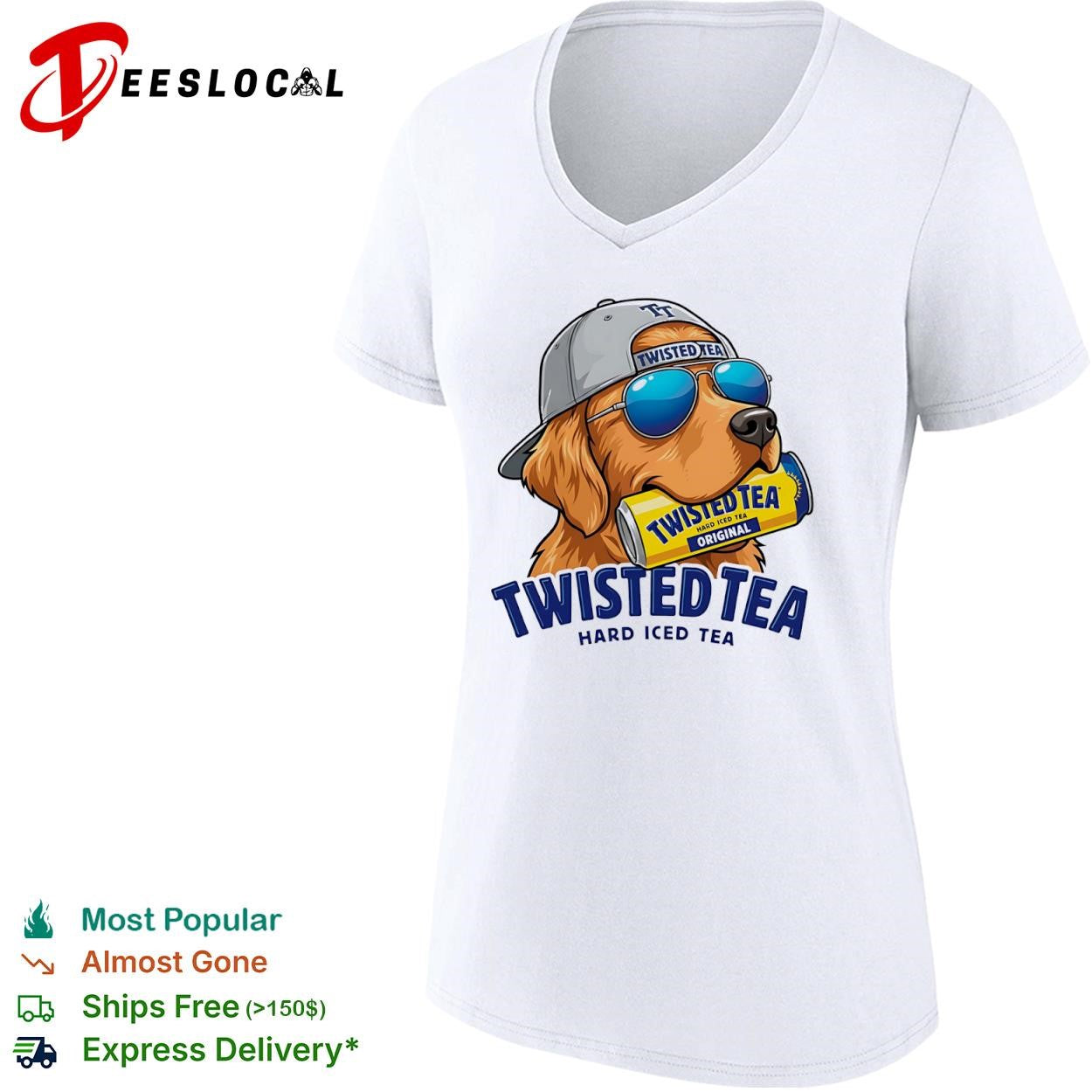 Twisted Tea hard iced golden retriever shirt