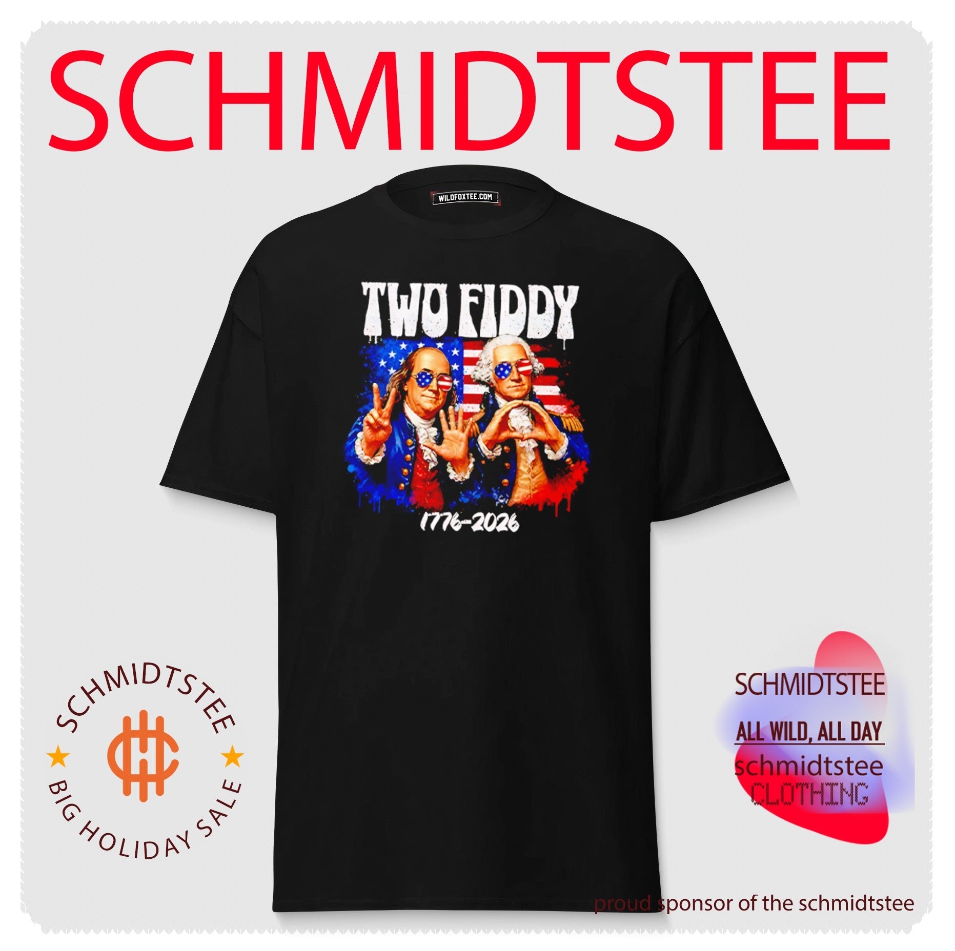 Two Fiddy 250th 4th of July 1776 2026 Funny Patriotic USA shirt