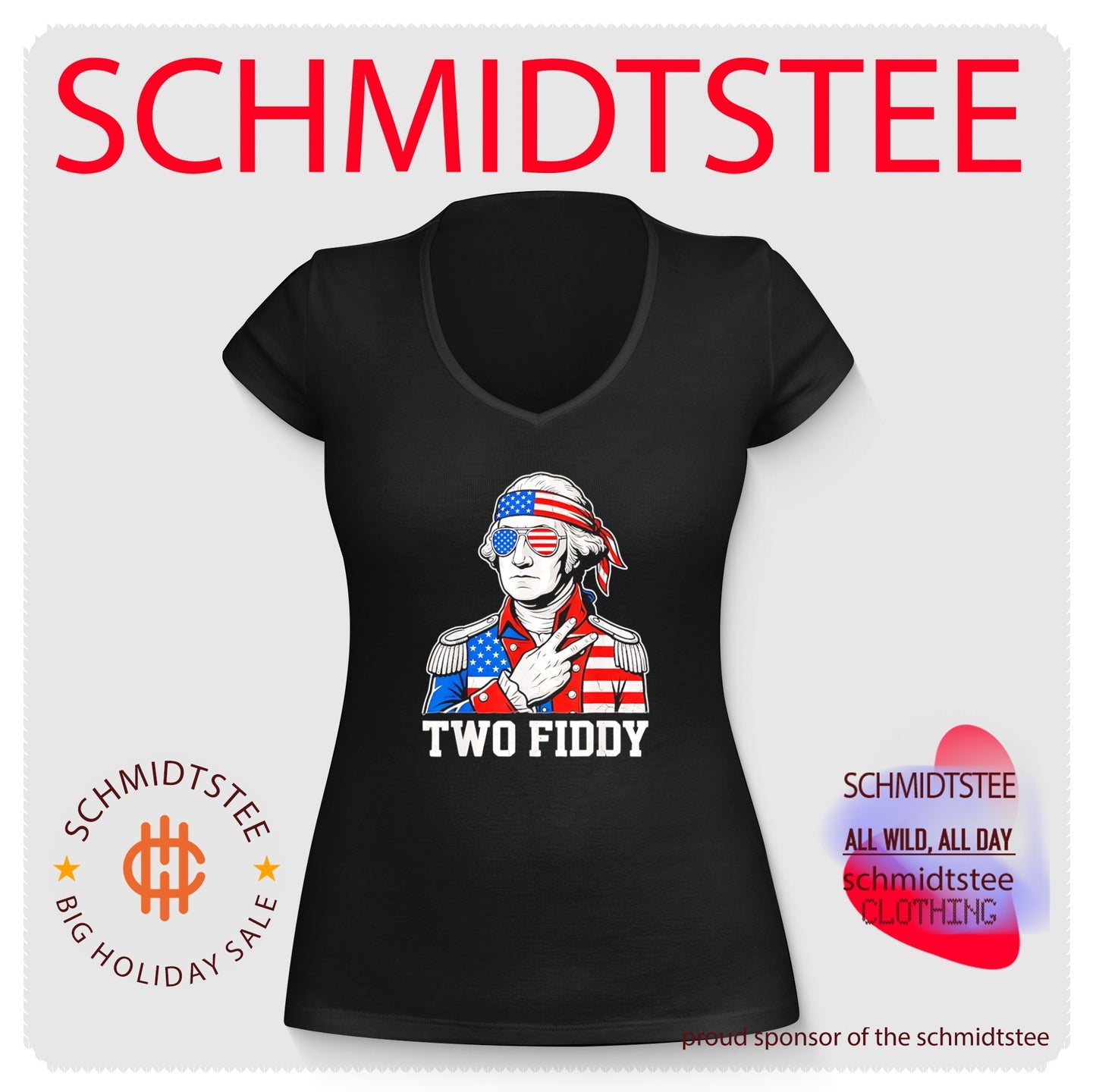 Two Fiddy George Washington America 250th Anniversary Shirt