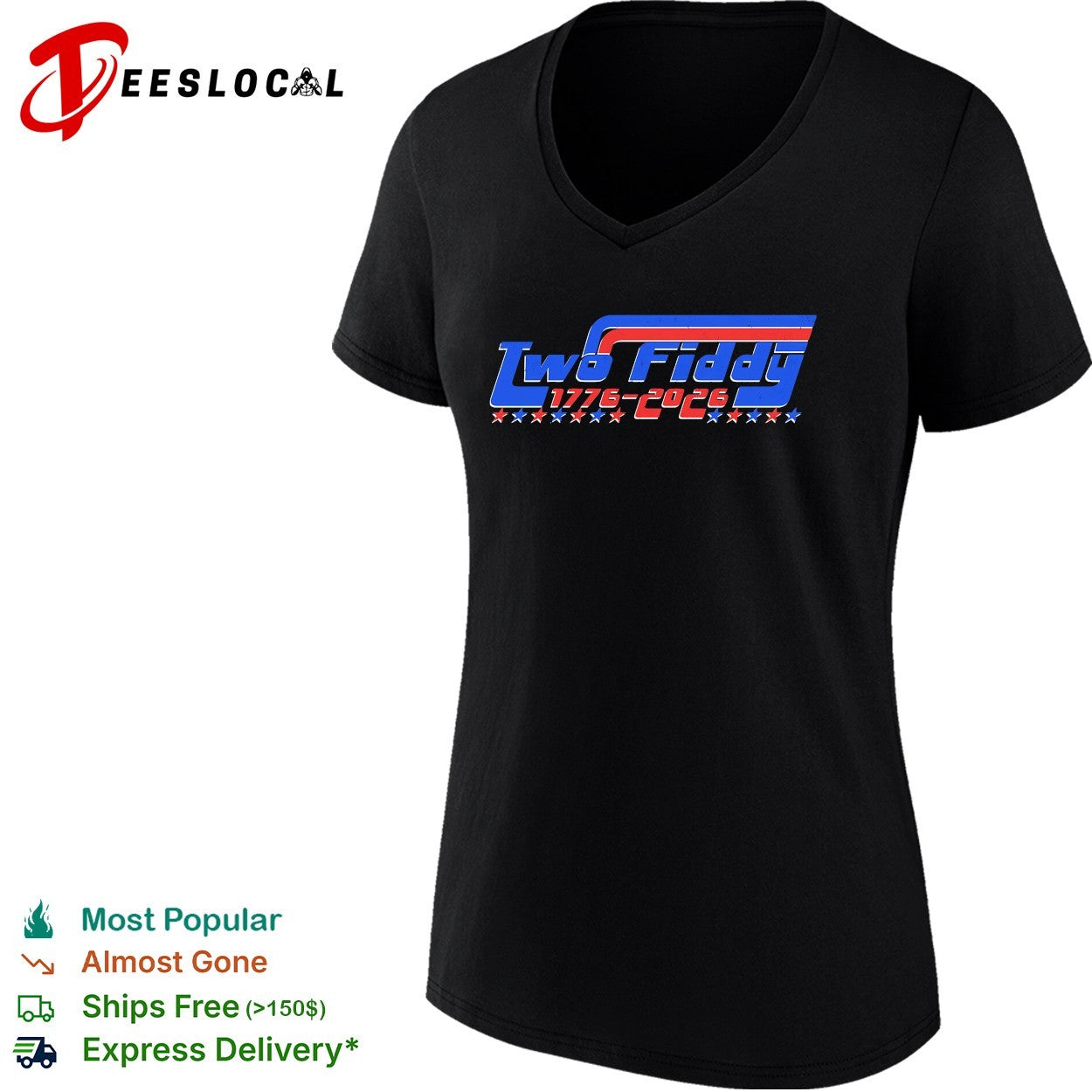 Two fiddy 1776 2026 shirt