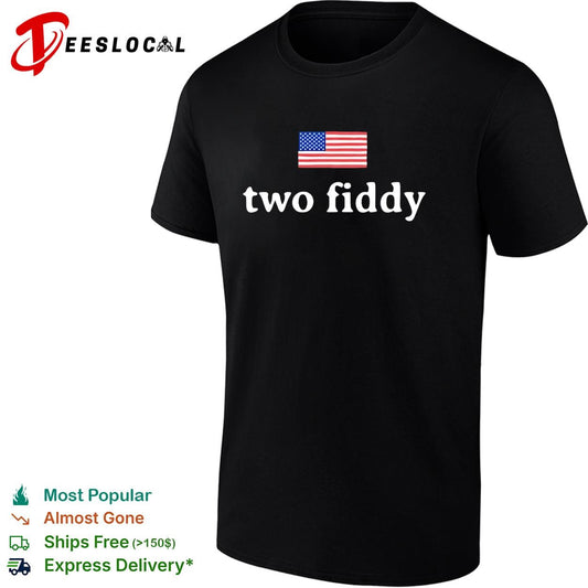 Two fiddy American flag funny patriotic shirt