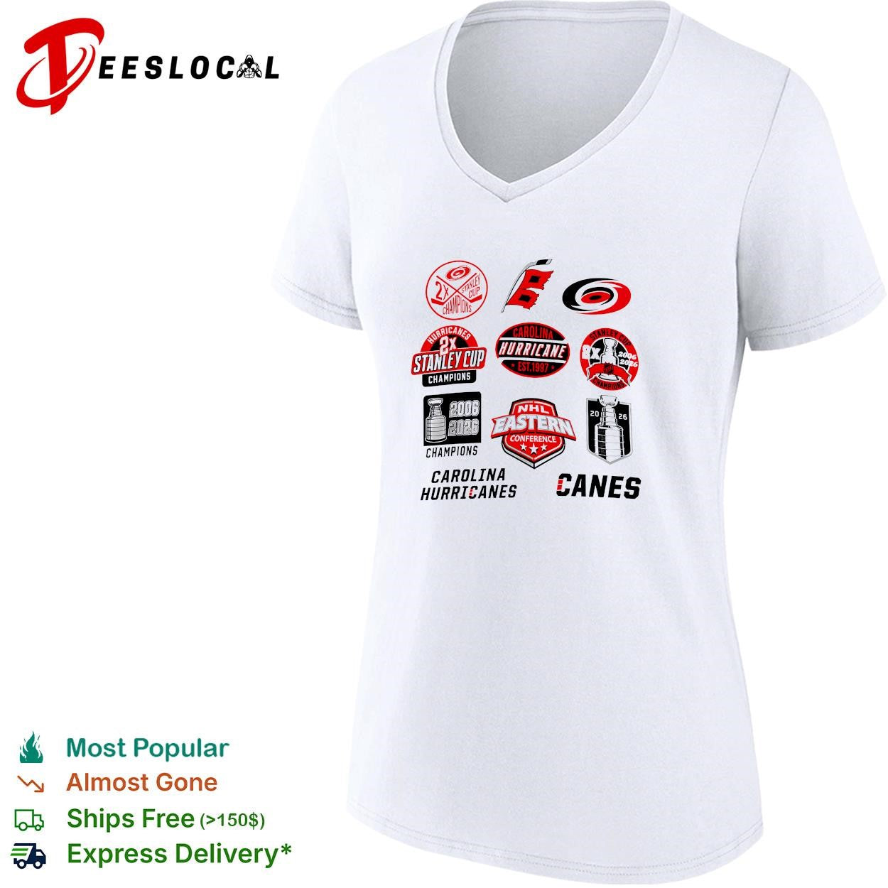 Two time Stanley Cup champions eastern conference badge collage shirt