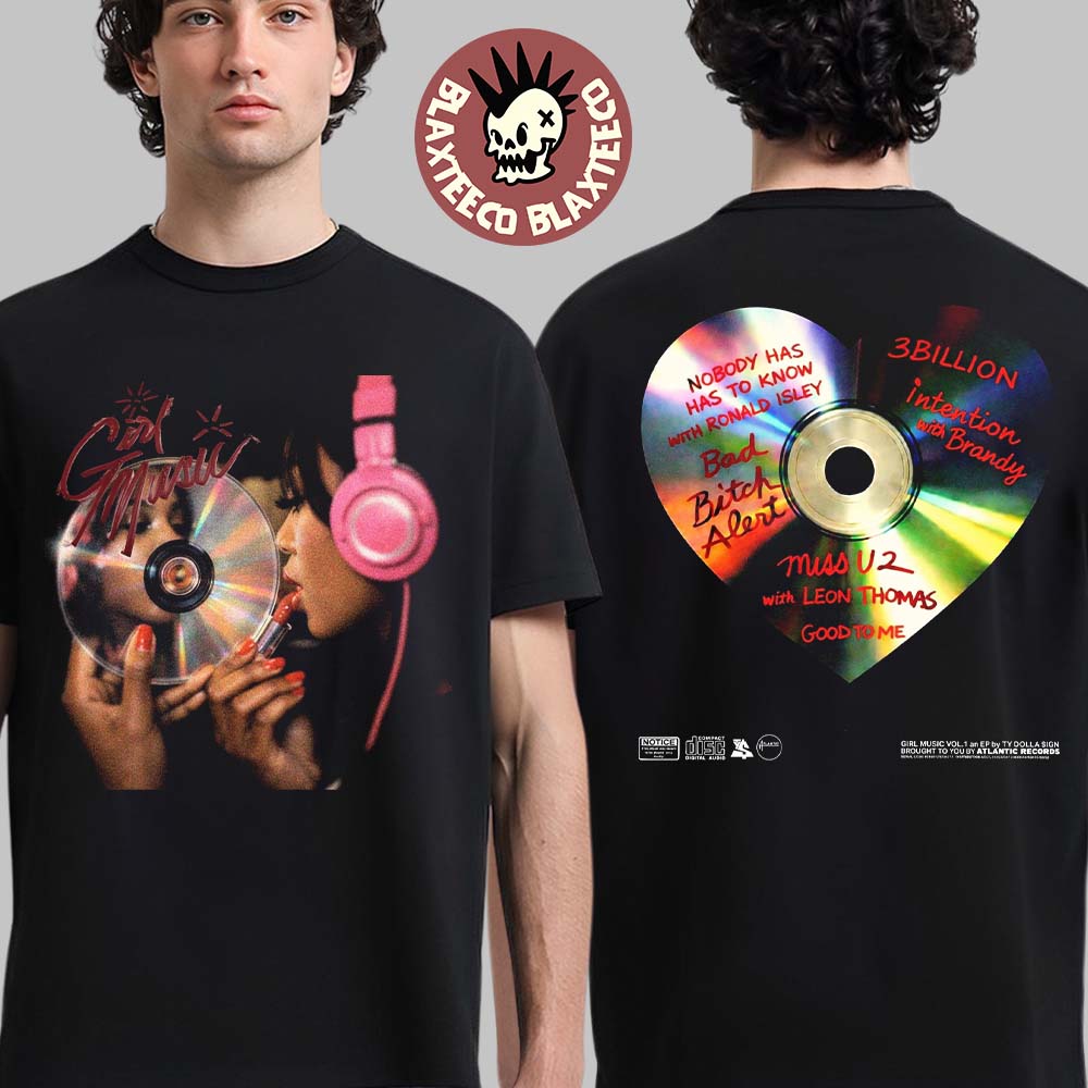 Ty Dolla Sign Girl Music Vol 1 EP Cover Art With Tracklist Two Sided T-Shirt