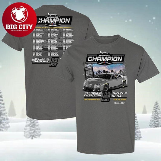 Tyler Reddick Checkered Flag Sports 2026 Daytona 500 Champion Past Champions Two Sided Shirt