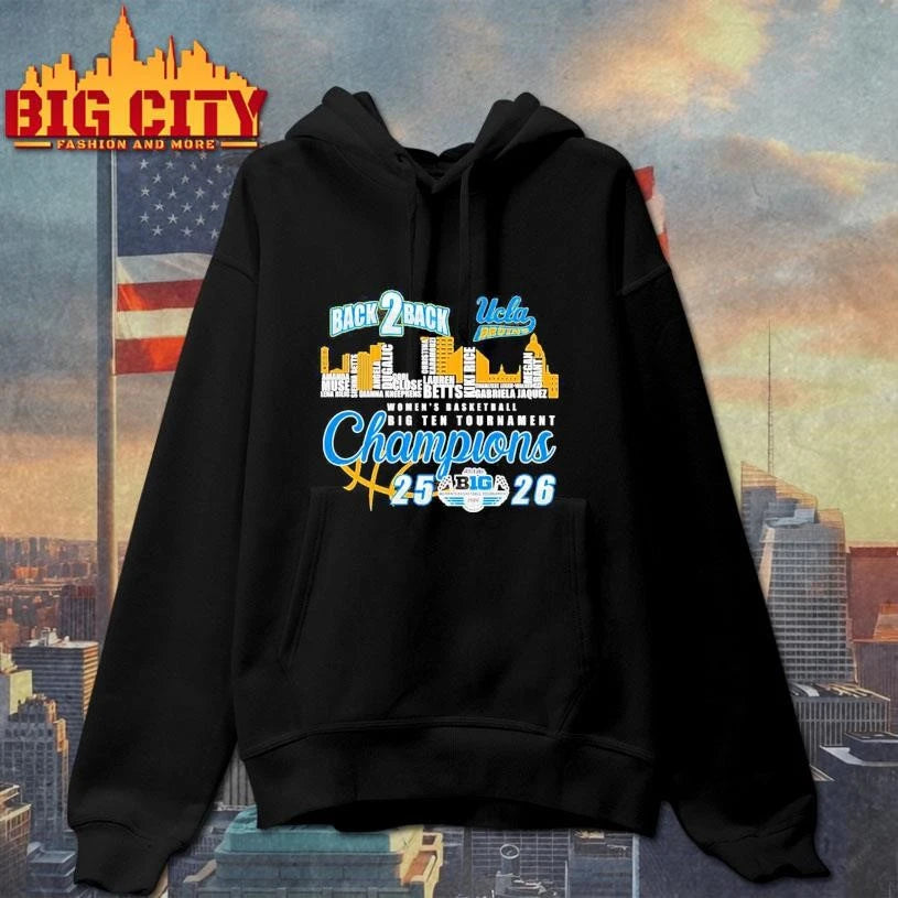 UCLA Bruins X Skyline City Back 2 Back Women’s Basketball Big Ten Tournament Champions Shirt